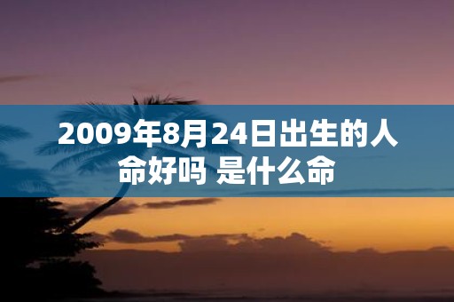 2009年8月24日出生的人命好吗 是什么命