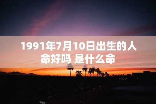 1991年7月10日出生的人命好吗 是什么命