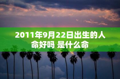 2011年9月22日出生的人命好吗 是什么命
