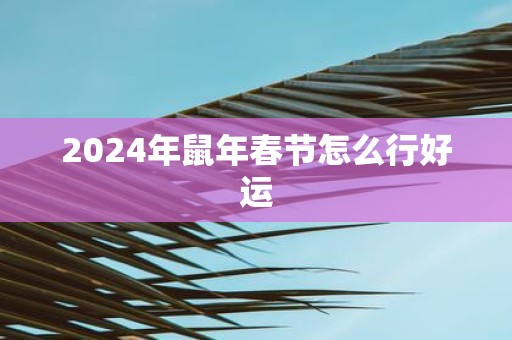 2025年鼠年春节怎么行好运