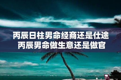 丙辰日柱男命经商还是仕途 丙辰男命做生意还是做官