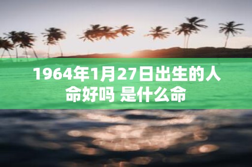 1964年1月27日出生的人命好吗 是什么命