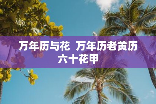 万年历与花 万年历老黄历六十花甲
