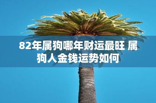 82年属狗哪年财运最旺 属狗人金钱运势如何