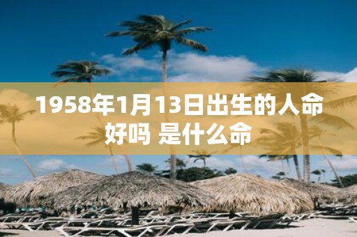 1958年1月13日出生的人命好吗 是什么命