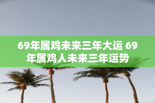 69年属鸡未来三年大运 69年属鸡人未来三年运势