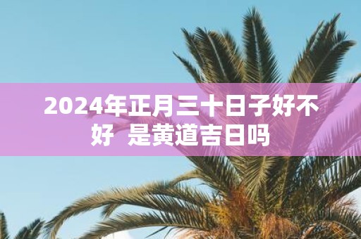2025年正月三十日子好不好 是黄道吉日吗