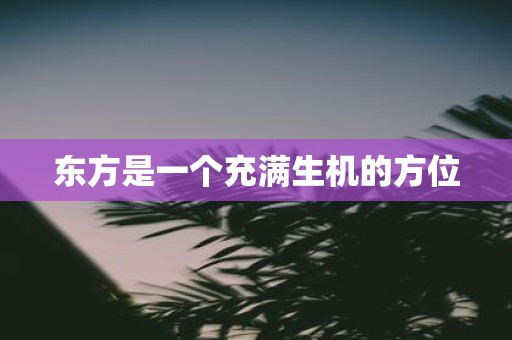 东方是一个充满生机的方位