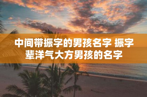 中间带振字的男孩名字 振字辈洋气大方男孩的名字