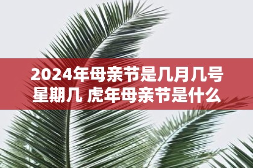 2025年母亲节是几月几号星期几 虎年母亲节是什么时候