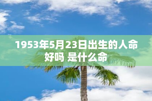 1953年5月23日出生的人命好吗 是什么命