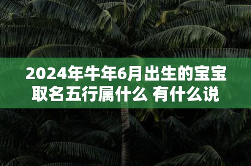 2025年牛年6月出生的宝宝取名五行属什么 有什么说法