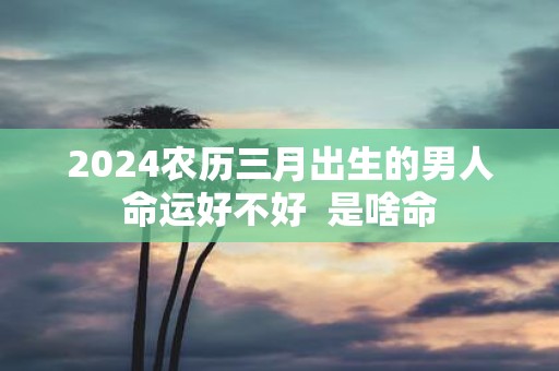 2025农历三月出生的男人命运好不好 是啥命