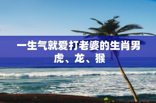 一生气就爱打老婆的生肖男 虎、龙、猴