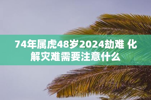 74年属虎48岁2025劫难 化解灾难需要注意什么