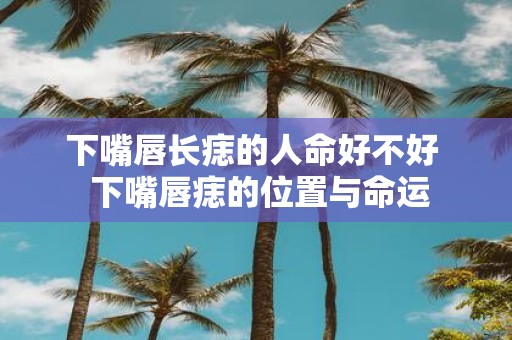 下嘴唇长痣的人命好不好 下嘴唇痣的位置与命运