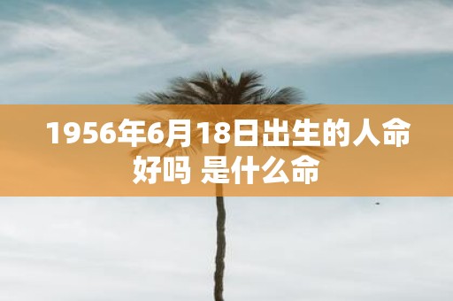 1956年6月18日出生的人命好吗 是什么命