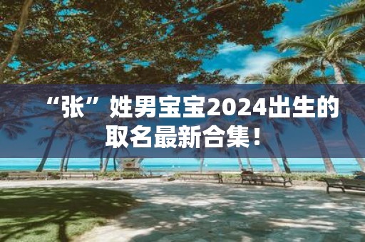 “张”姓男宝宝2025出生的取名最新合集！
