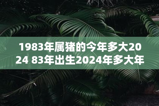 1983年属猪的今年多大2025 83年出生2025年多大年龄