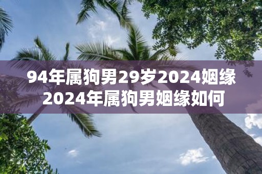94年属狗男29岁2025姻缘 2025年属狗男姻缘如何