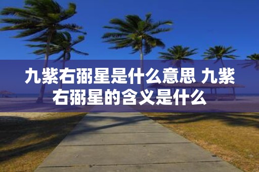 九紫右弼星是什么意思 九紫右弼星的含义是什么