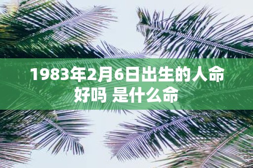 1983年2月6日出生的人命好吗 是什么命