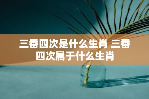 三番四次是什么生肖 三番四次属于什么生肖