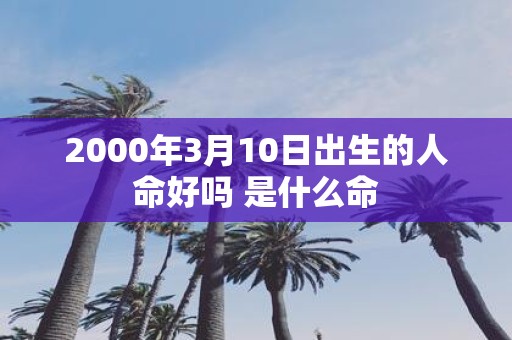 2000年3月10日出生的人命好吗 是什么命