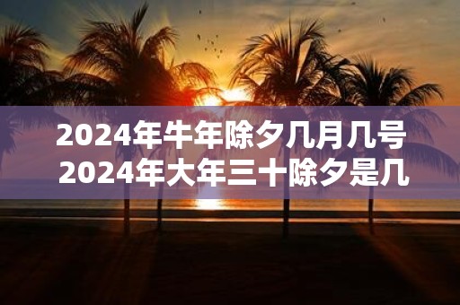 2025年牛年除夕几月几号 2025年大年三十除夕是几九第几天
