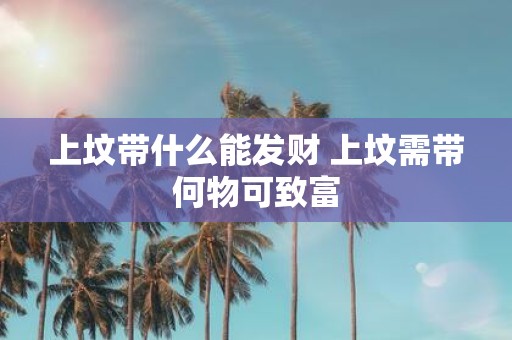 上坟带什么能发财 上坟需带何物可致富