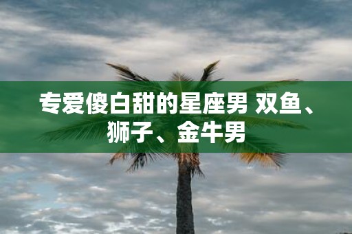 专爱傻白甜的星座男 双鱼、狮子、金牛男