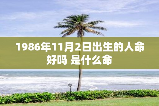 1986年11月2日出生的人命好吗 是什么命