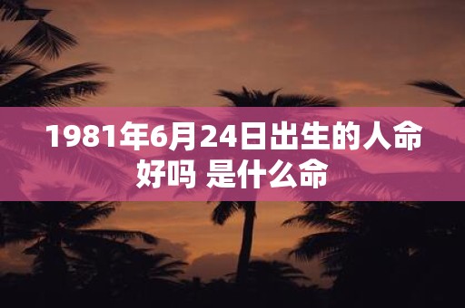 1981年6月24日出生的人命好吗 是什么命