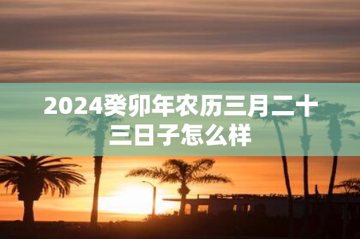 2025癸卯年农历三月二十三日子怎么样