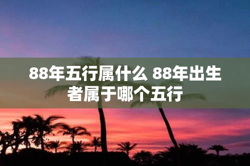 88年五行属什么 88年出生者属于哪个五行
