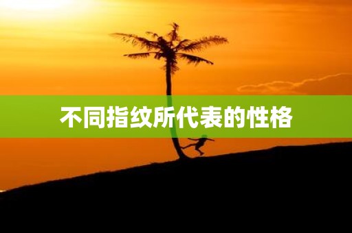 不同指纹所代表的性格