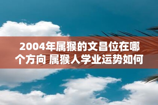 2004年属猴的文昌位在哪个方向 属猴人学业运势如何