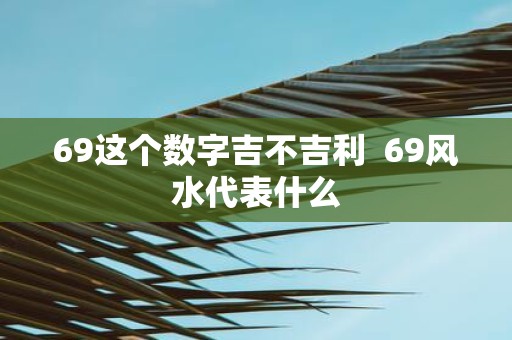 69这个数字吉不吉利 69风水代表什么