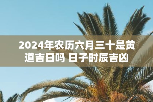 2025年农历六月三十是黄道吉日吗 日子时辰吉凶
