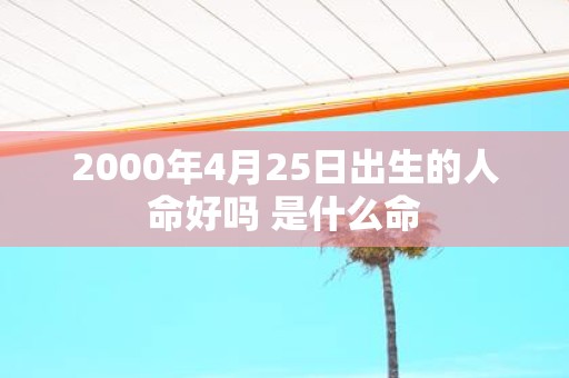 2000年4月25日出生的人命好吗 是什么命