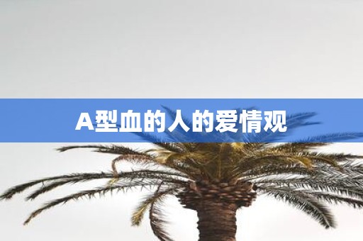 A型血的人的爱情观