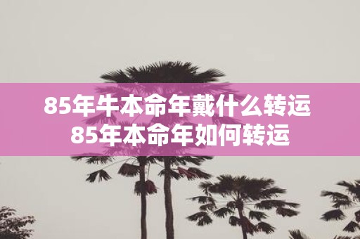 85年牛本命年戴什么转运 85年本命年如何转运