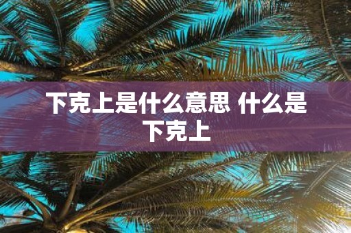 下克上是什么意思 什么是下克上