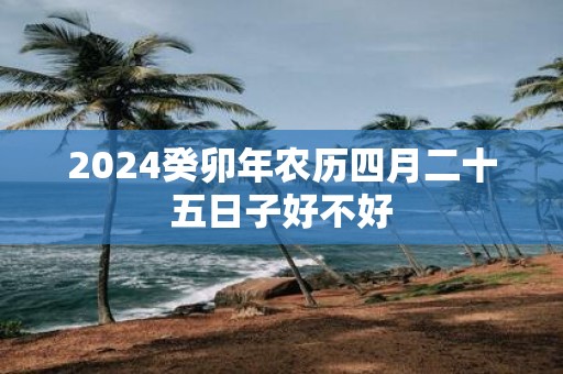 2025癸卯年农历四月二十五日子好不好