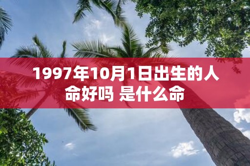 1997年10月1日出生的人命好吗 是什么命