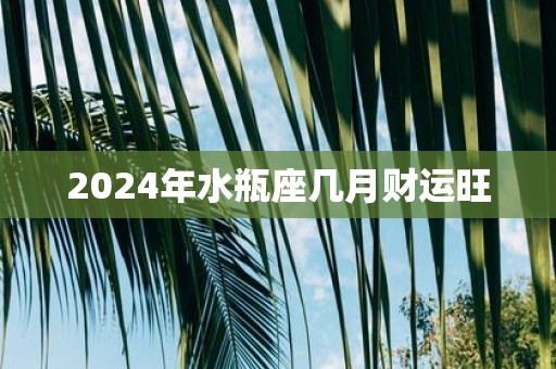 2025年水瓶座几月财运旺
