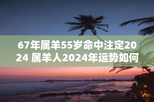 67年属羊55岁命中注定2025 属羊人2025年运势如何