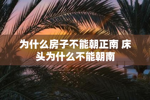 为什么房子不能朝正南 床头为什么不能朝南