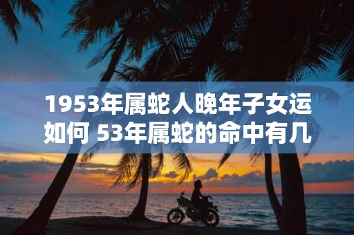 1953年属蛇人晚年子女运如何 53年属蛇的命中有几个子女