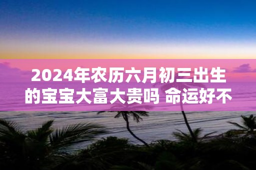 2025年农历六月初三出生的宝宝大富大贵吗 命运好不好